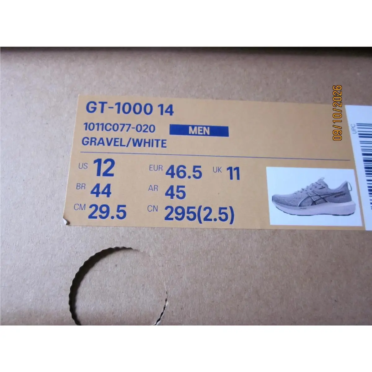 Asics shoes - Gravel/White 12