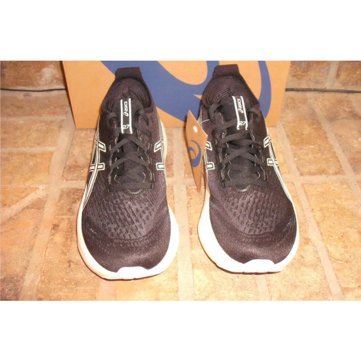 Asics shoes - Asics Nimbus 27 Running Shoe - 1012B753 002 - Black-Gray 7