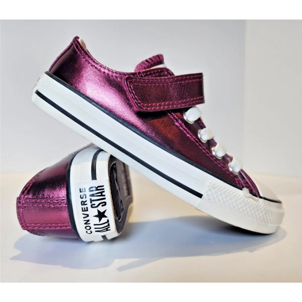 Converse Chuck Taylor All Star Metallic Sneaker Youth Size 12 Color Mesa Rose