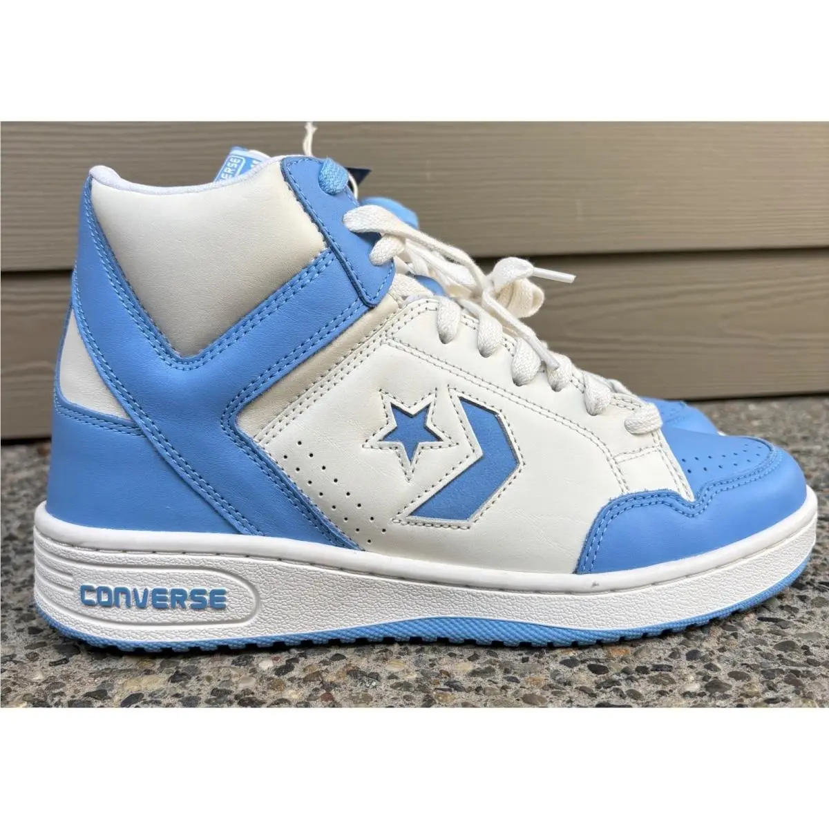 Converse Weapon Blue White A10597C Unc Larry Bird Magic Johnson Men 9/W 10.5