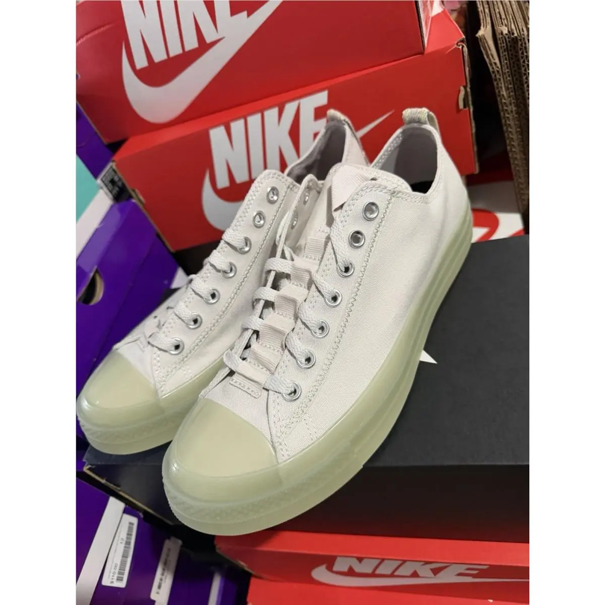 Converse shoes - ALL STAR SQUARETOE SV OX - A03785c - Silver 1