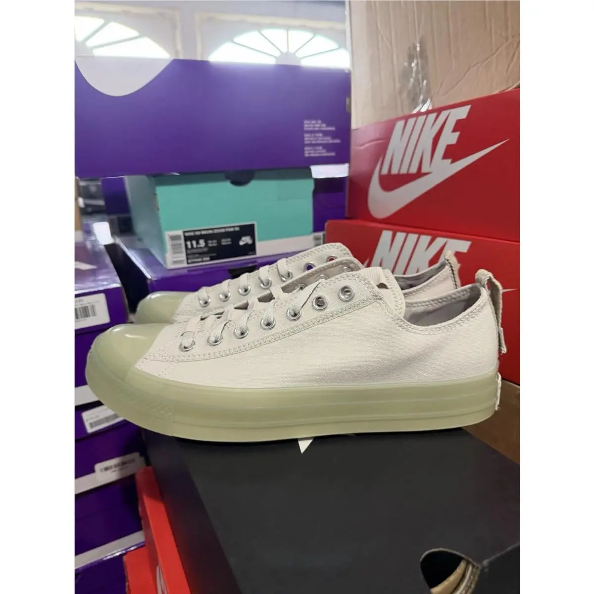 Converse shoes - ALL STAR SQUARETOE SV OX - A03785c - Silver 2