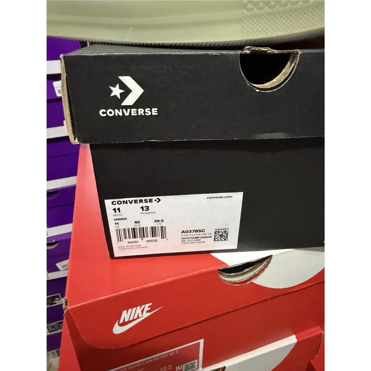 Converse shoes - ALL STAR SQUARETOE SV OX - A03785c - Silver 5