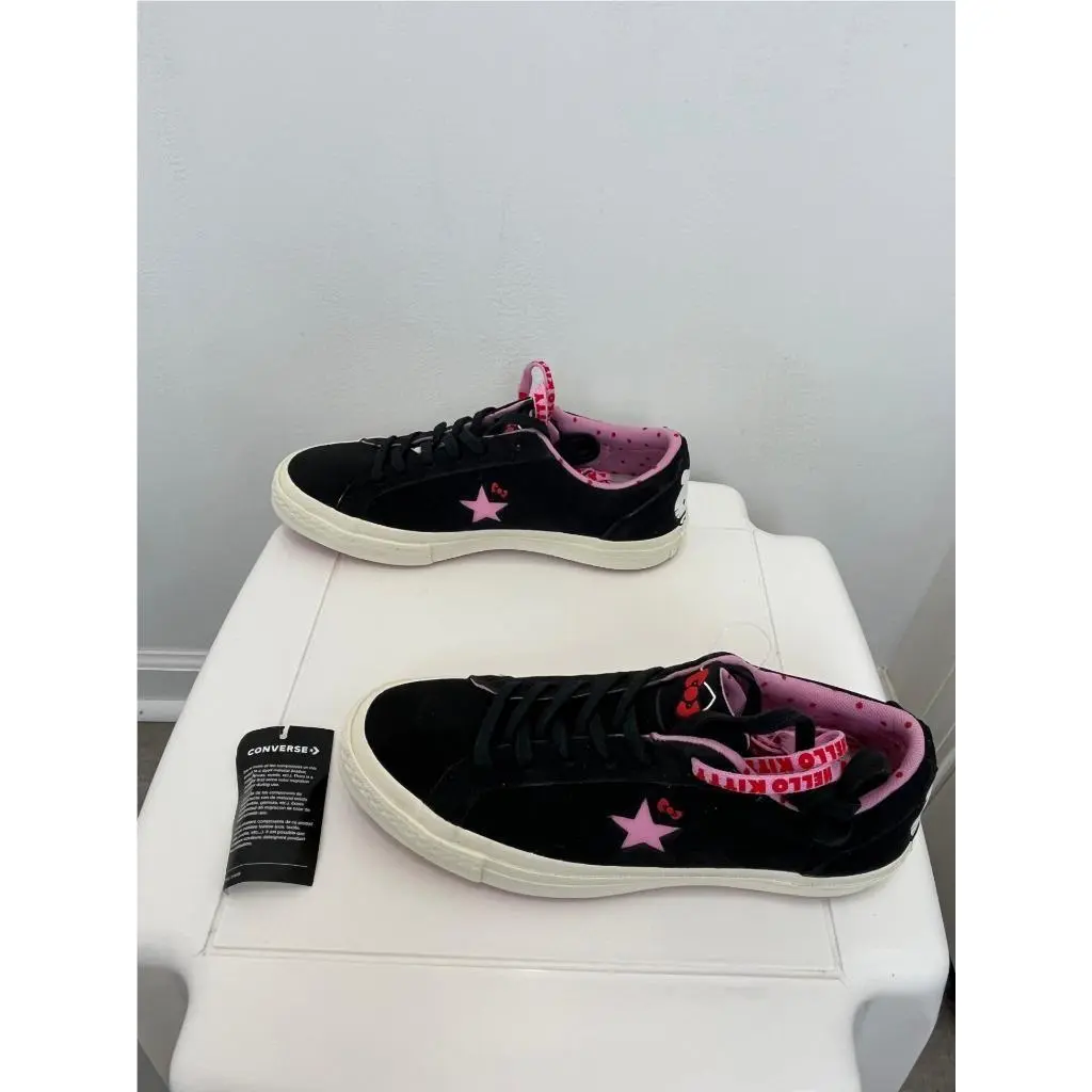 Converse shoes - Converse One Star Ox Hello Kitty - 162938C - Black/Prism Pink/Egret 2
