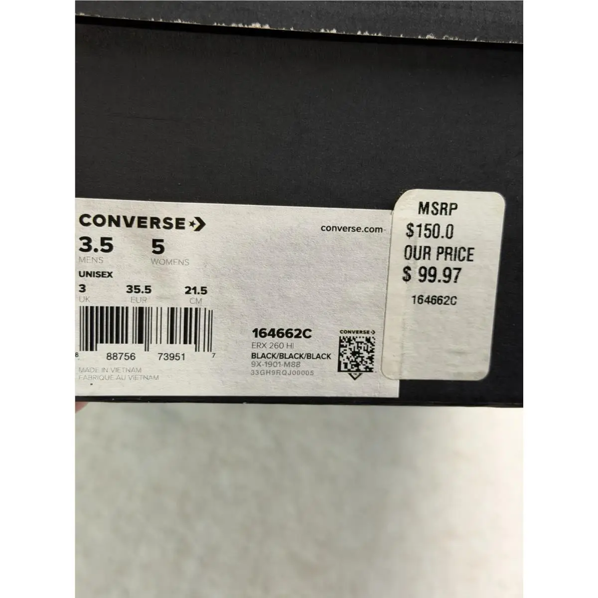 Converse shoes - ERX-260 - 164662C - Black 1