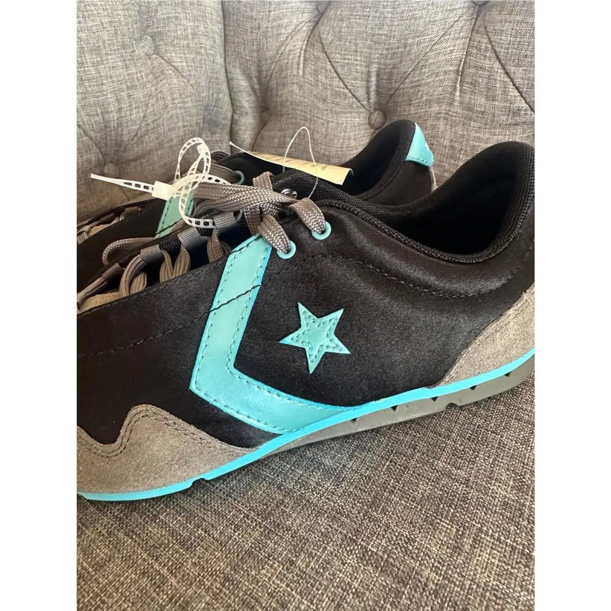 Converse Grey Black and Turquoise Sneakers Sz 8.5