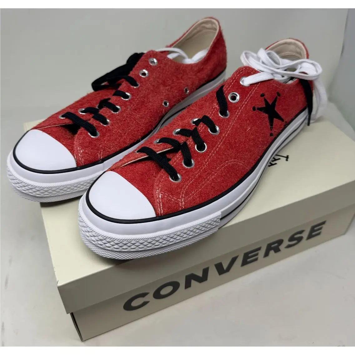 Stussy x Converse Chuck 70 OX Poppy Red A07664C Men’s 12 Women’s 14