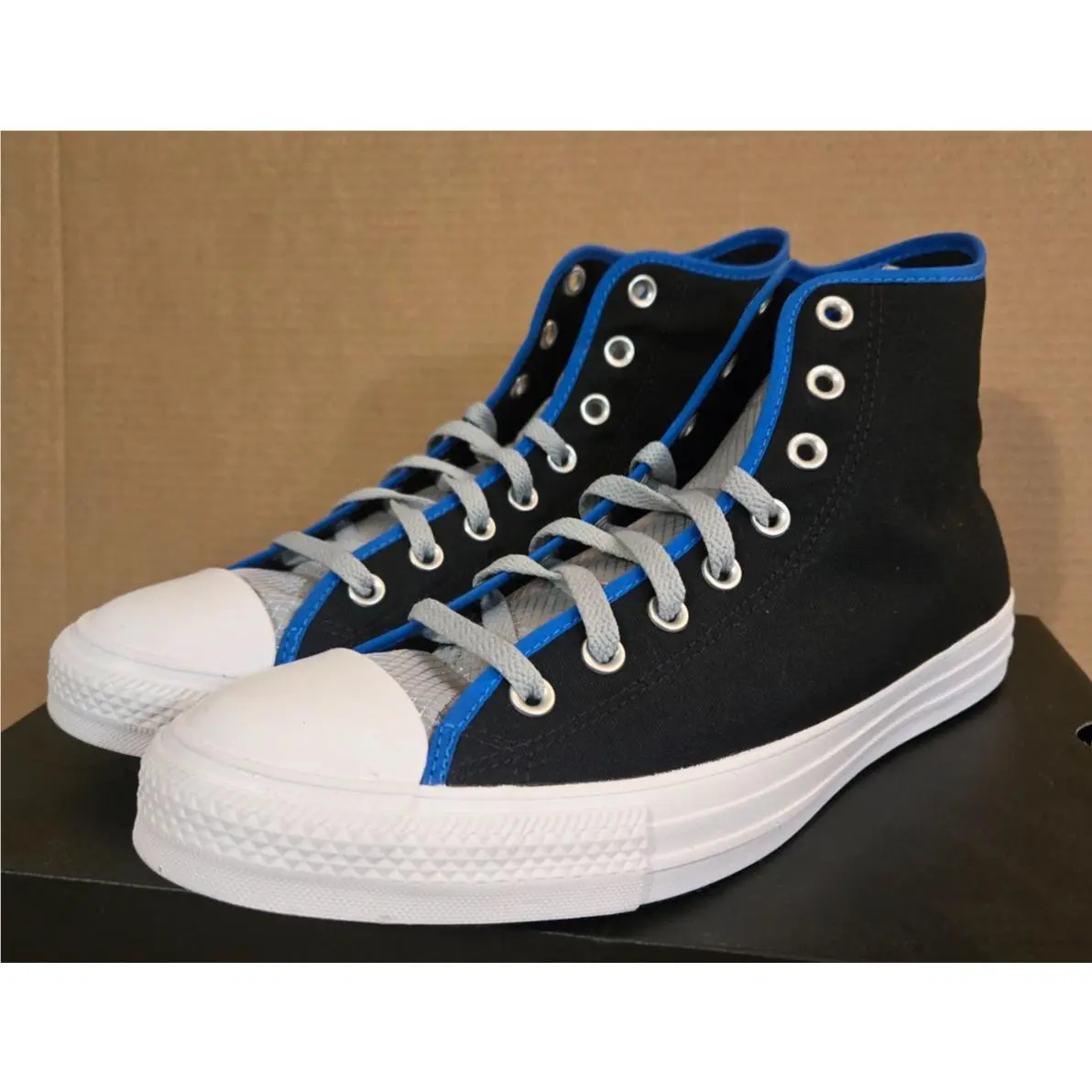 Converse shoes - Converse Chuck Taylor All-Star Hi - 170365F - Black/Ash Stone/Digital Blue (UPC: 194432715776) 0