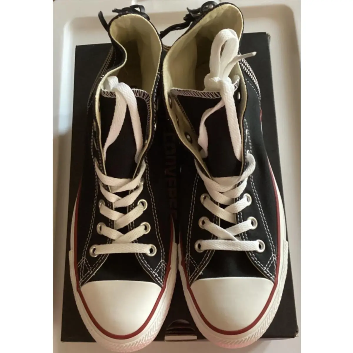 Converse All Star Tri Zip HI Top Sneaker Black Chuck Taylors Women Sz 9