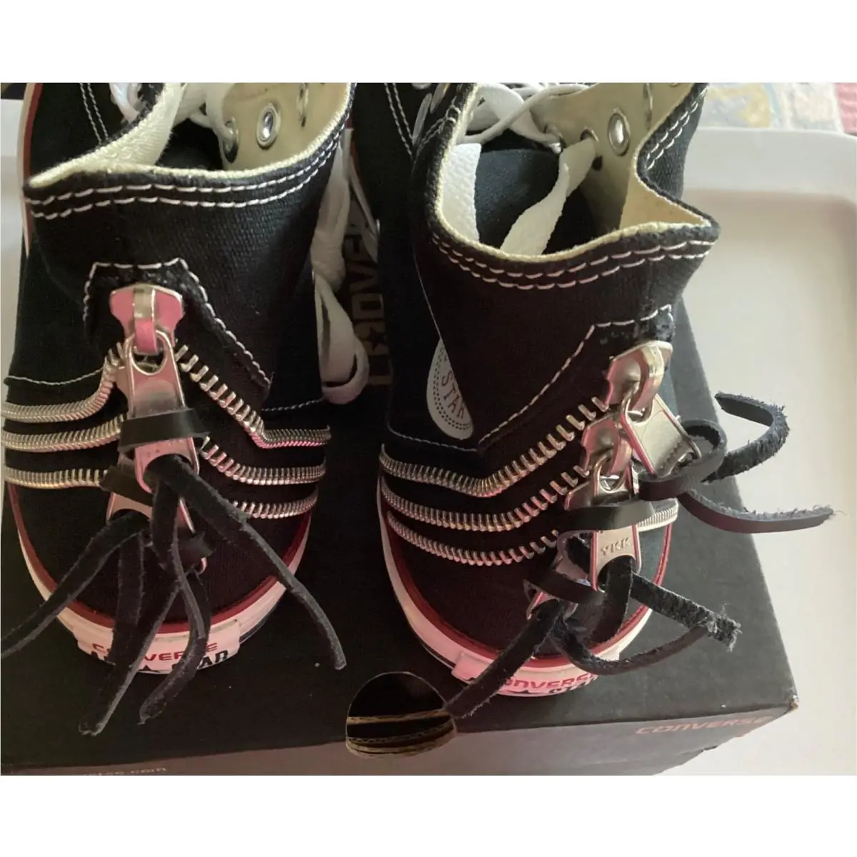 Converse shoes - Tri Zip All Star HighTops (3 Zippers on Backs) - Black 2