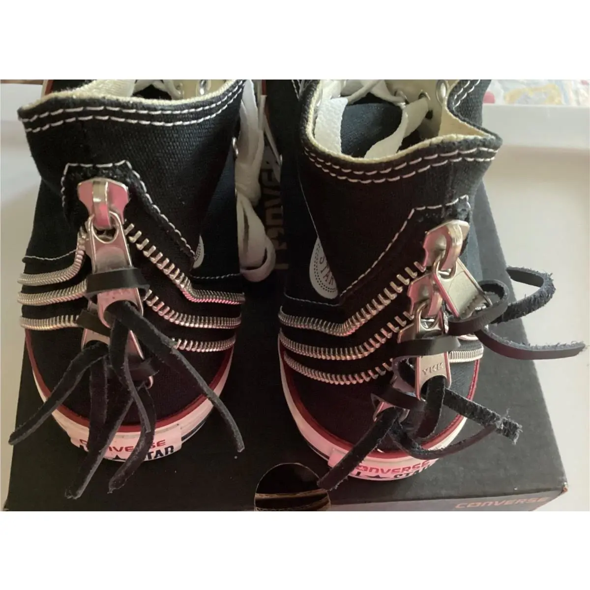 Converse shoes - Tri Zip All Star HighTops (3 Zippers on Backs) - Black 3
