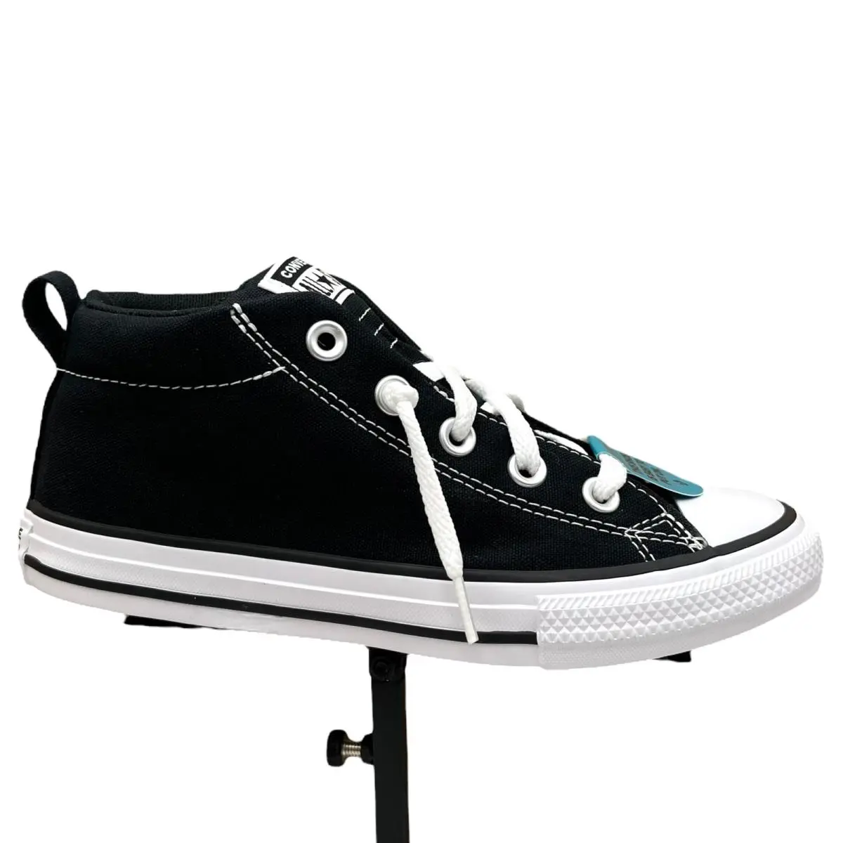 Converse Chuck Taylor All Star Youth Boys Girls Mid Top Sneaker Sz 3 Black-white