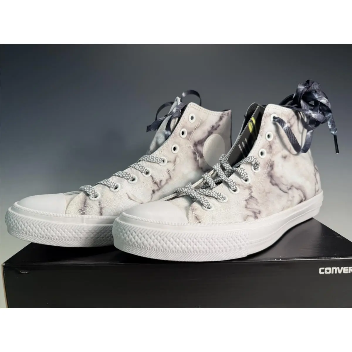 Pair Converse First String 2016 Chuck Taylor All Star II Marble Pack White 10 M