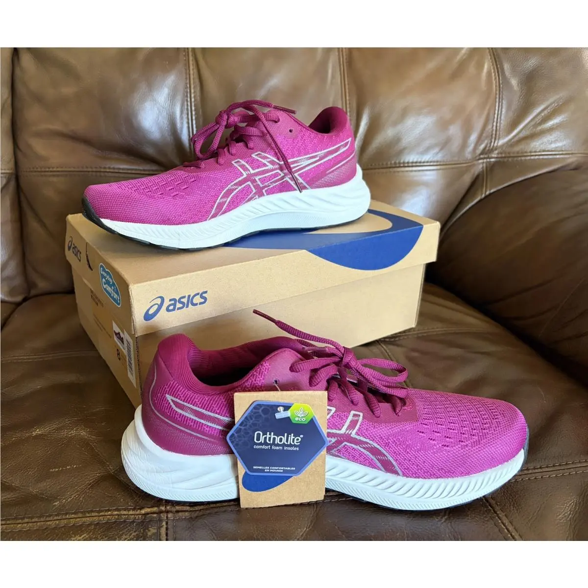 Asics Womens Gel-excite 9 Sneakers Tennis Shoe Fuchsia Red Ortholite New-size 8