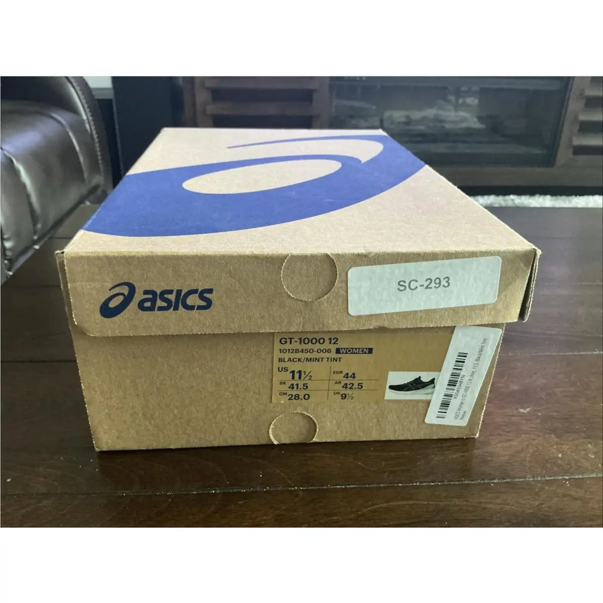 Size 11 - Asics GT 1000 12 Black Mint Tint W