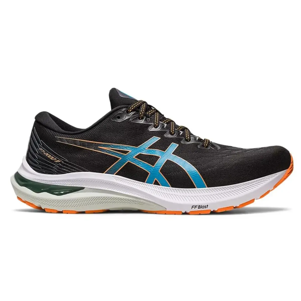 Asics Men`s GT-2000 11 Running Shoes 10 US Extra Wide Black/sun Peach