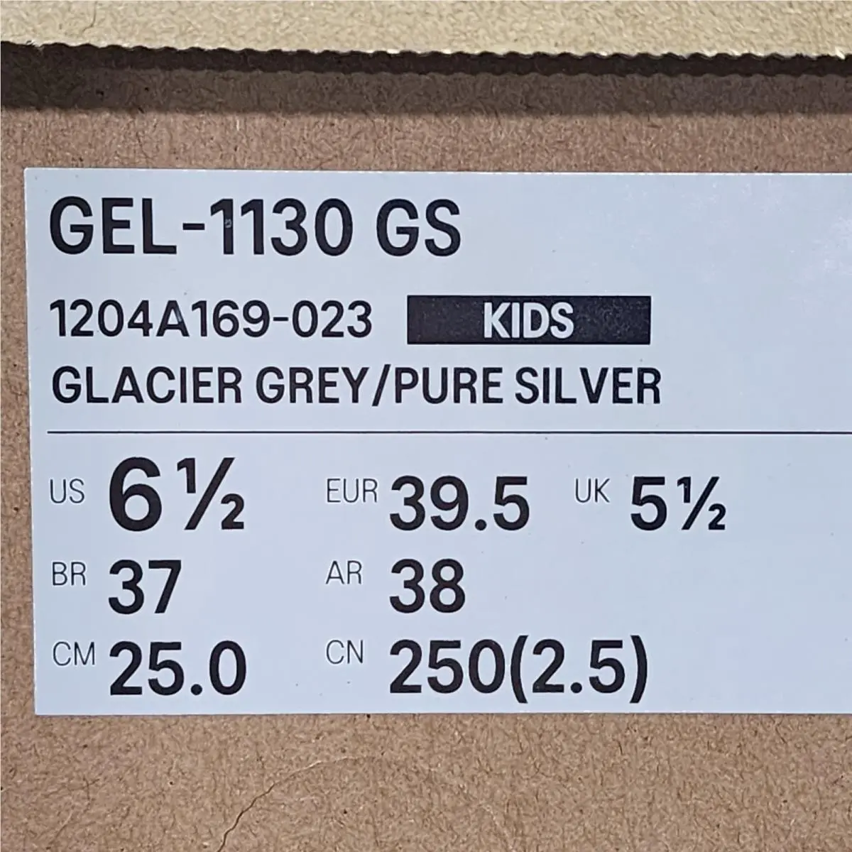 Asics shoes - Asics Kids Gel-1130 GS - Kids - Glacier Grey/Pure Silver 6