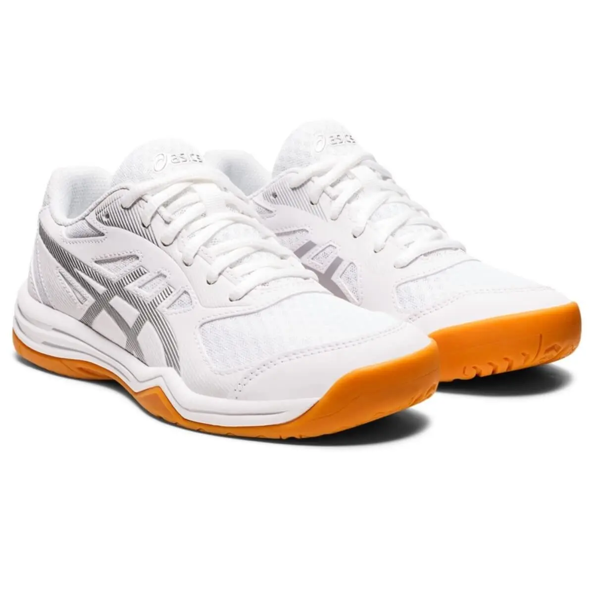 Asics Upcourt 5 Women`s Volleyball Shoes White/pure Silver Size 5.5