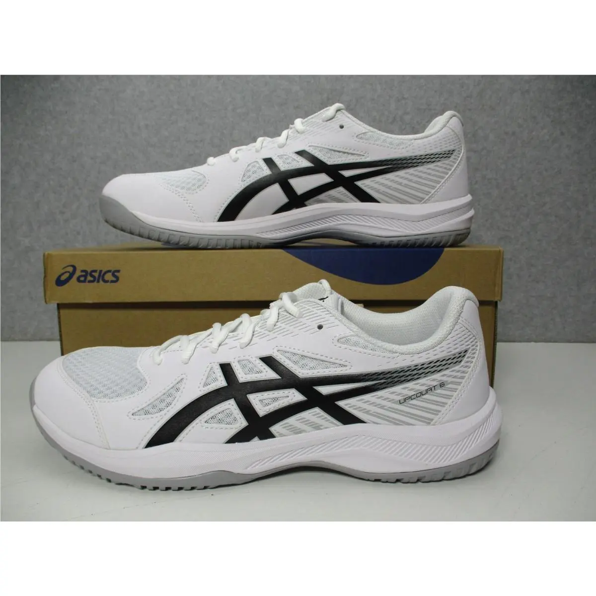 Asics Upcourt 6 Shoes Mens Size 12 White Black Court Volleyball 1071A104-101