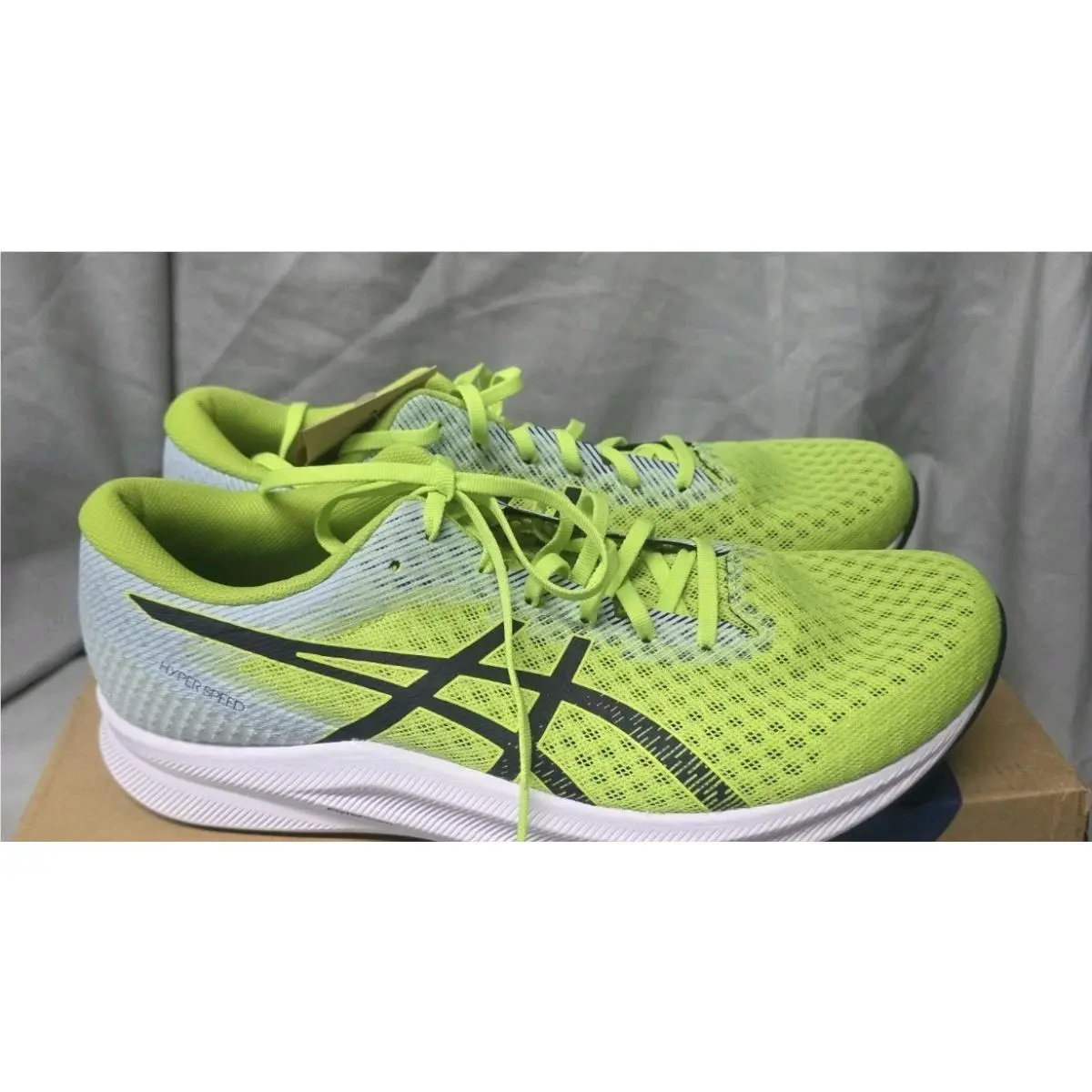 Asics Hyper Speed 2 Running Shoes Hazard Green Midnight Men Size 12