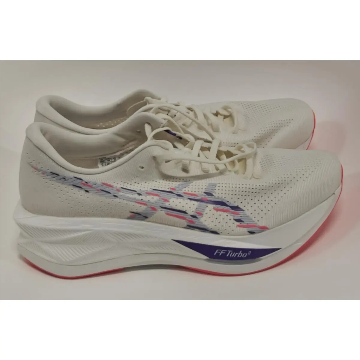 Asics Sonicblast Mens Running Shoes Cream Blue Fade Lightweight Size 10