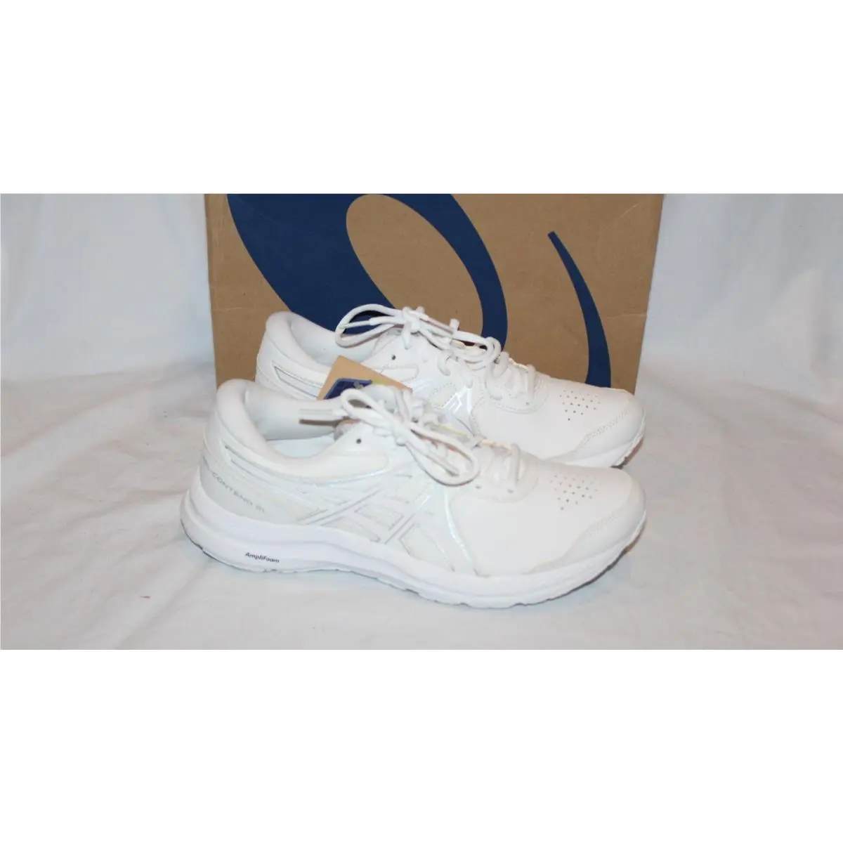 Asics Women`s Gel Contend SL Athletic Sneakers White sz 9