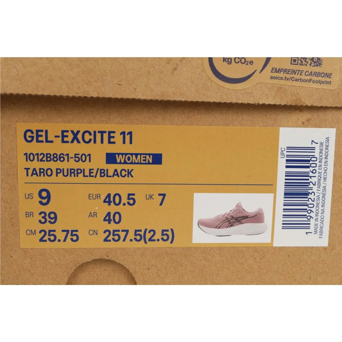 Asics shoes - GEL-Excite 11 - 1012B861-501 - Taro Purple/Black 7