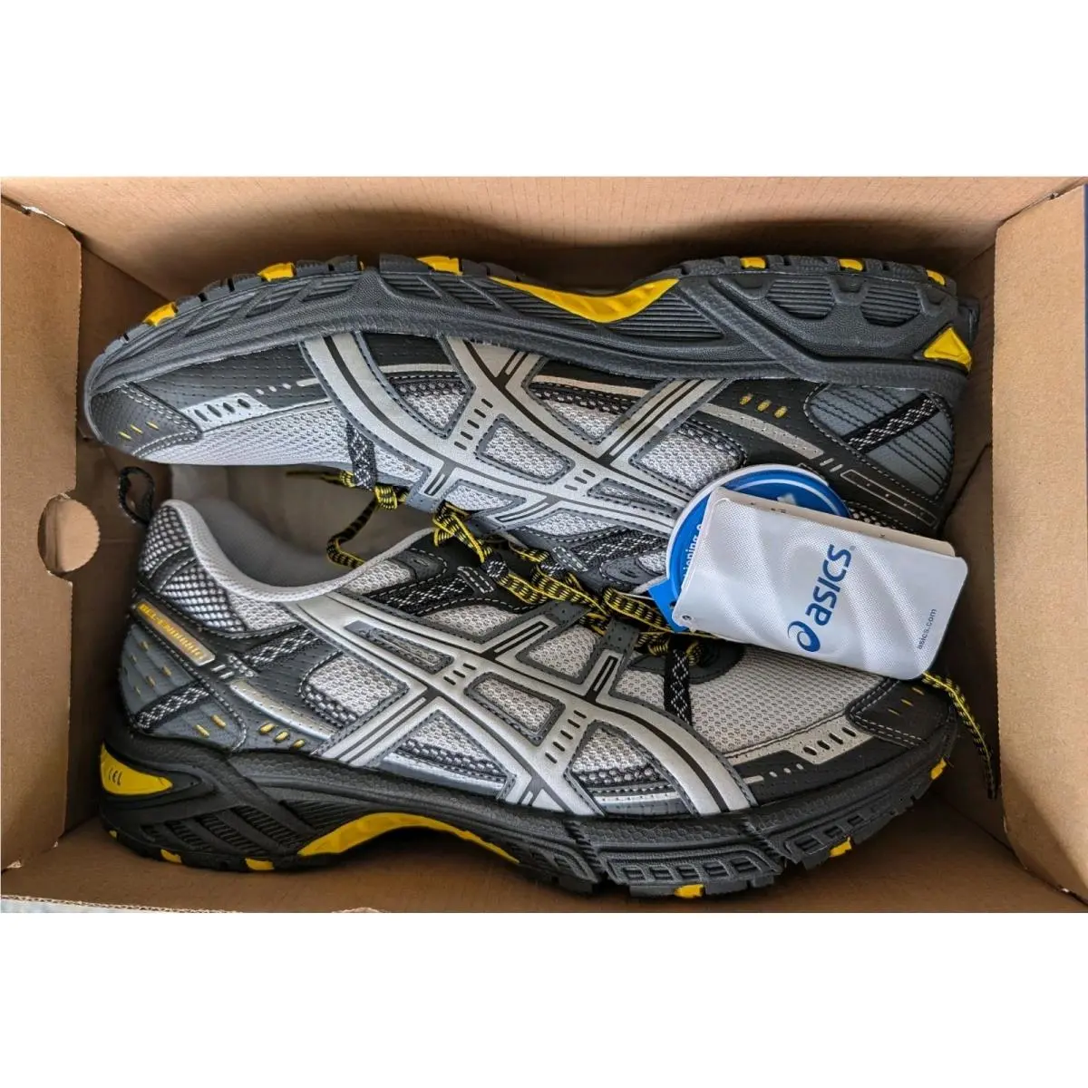 Mens 10.5 Asics Gel Enduro 6 Silver Lightning Cyber Yellow 10 1/2