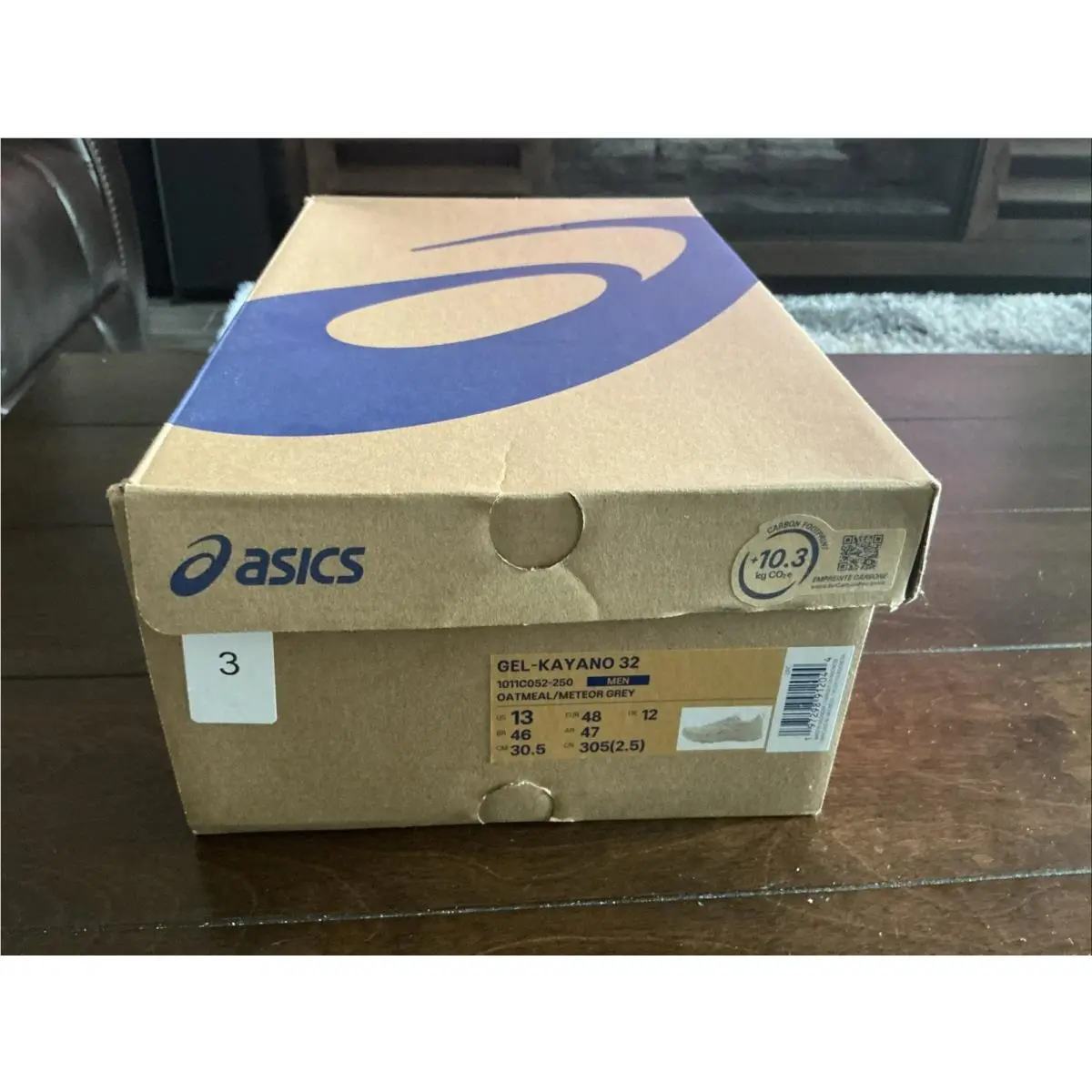 Asics Gel-kayano 32 Mens US 13 Running Shoes Oatmeal Meteor Grey