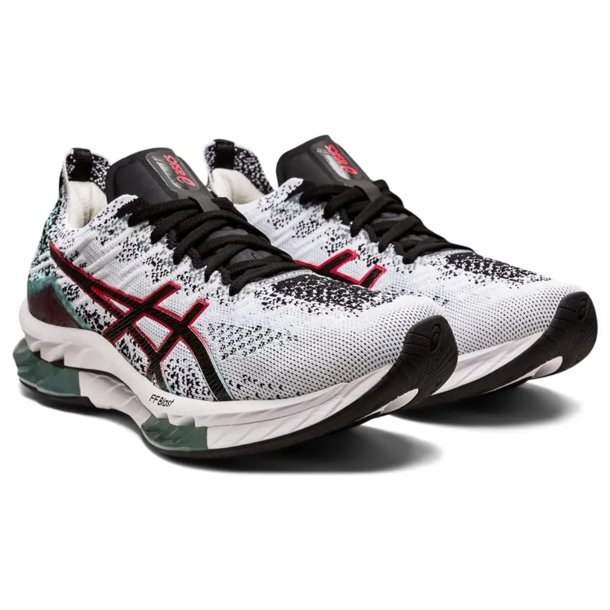 Asics Kinsei Blast Men`s Running Shoes White Black 1011B203-109 Size 8.5 US
