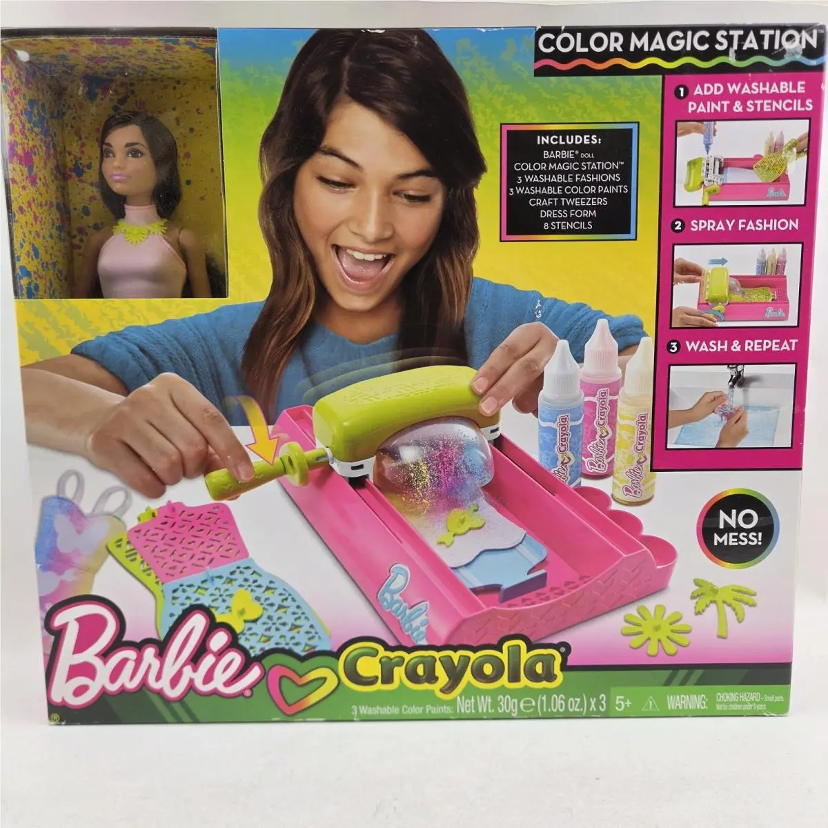Crayola Barbie Color Magic Station Washable Fashions w/ Barbie Doll