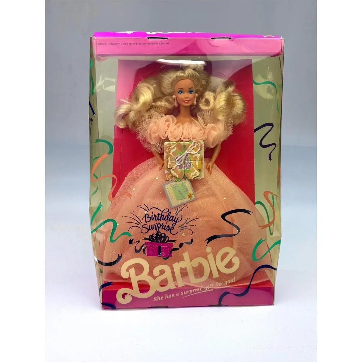 Nos 1991 Mattel Birthday Surprise Barbie Doll 3679 Nrfb