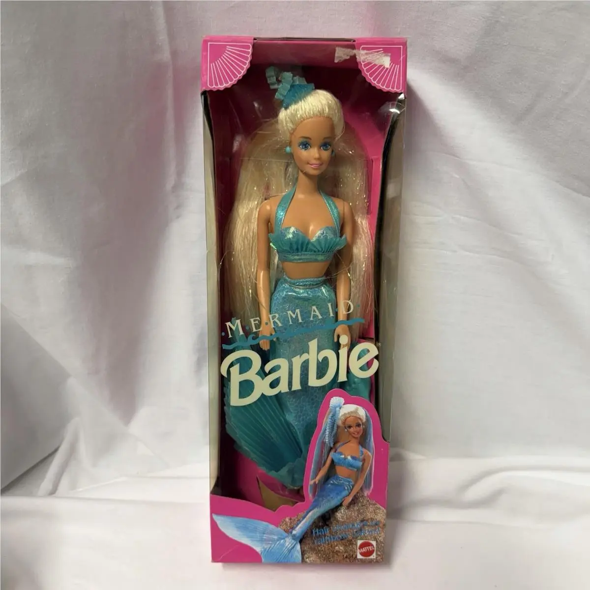 Vintage 1991 Mermaid Barbie Doll Mattel 1434 Color Change Rainbow Hair 90s