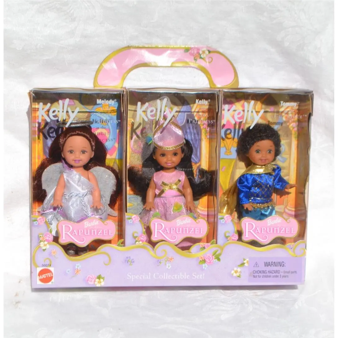 Barbie as Rapunzel Kelly Rare Special Collectible Set of 3 Dolls 2001