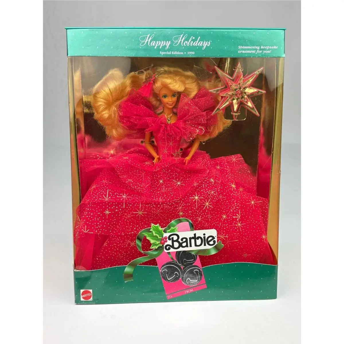 1990 Mattel Happy Holidays Barbie Doll Special Edition Nrfb 4098