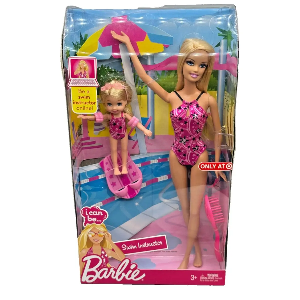 DS Barbie Doll 2008 Only AT Target I Can BE A Swim Instructor Kelly T2304