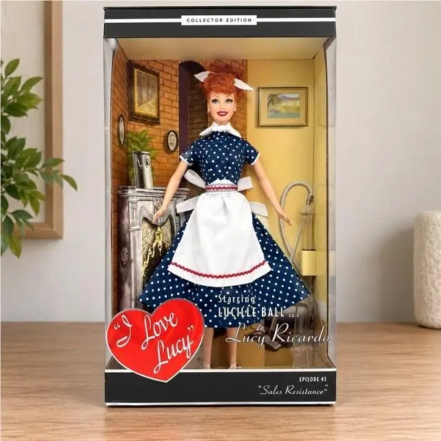 2004 Mattel I Love Lucy Sales Resistance Barbie Doll B3451 Nrfb Collector