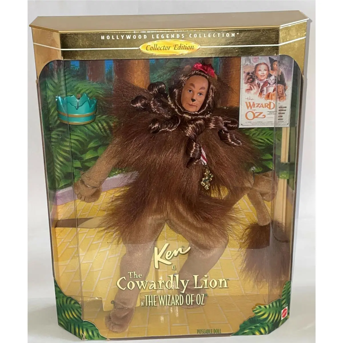 1996 The Wizard of OZ Ken as Cowardly Lion Barbie Ken Doll Hollywood Legends