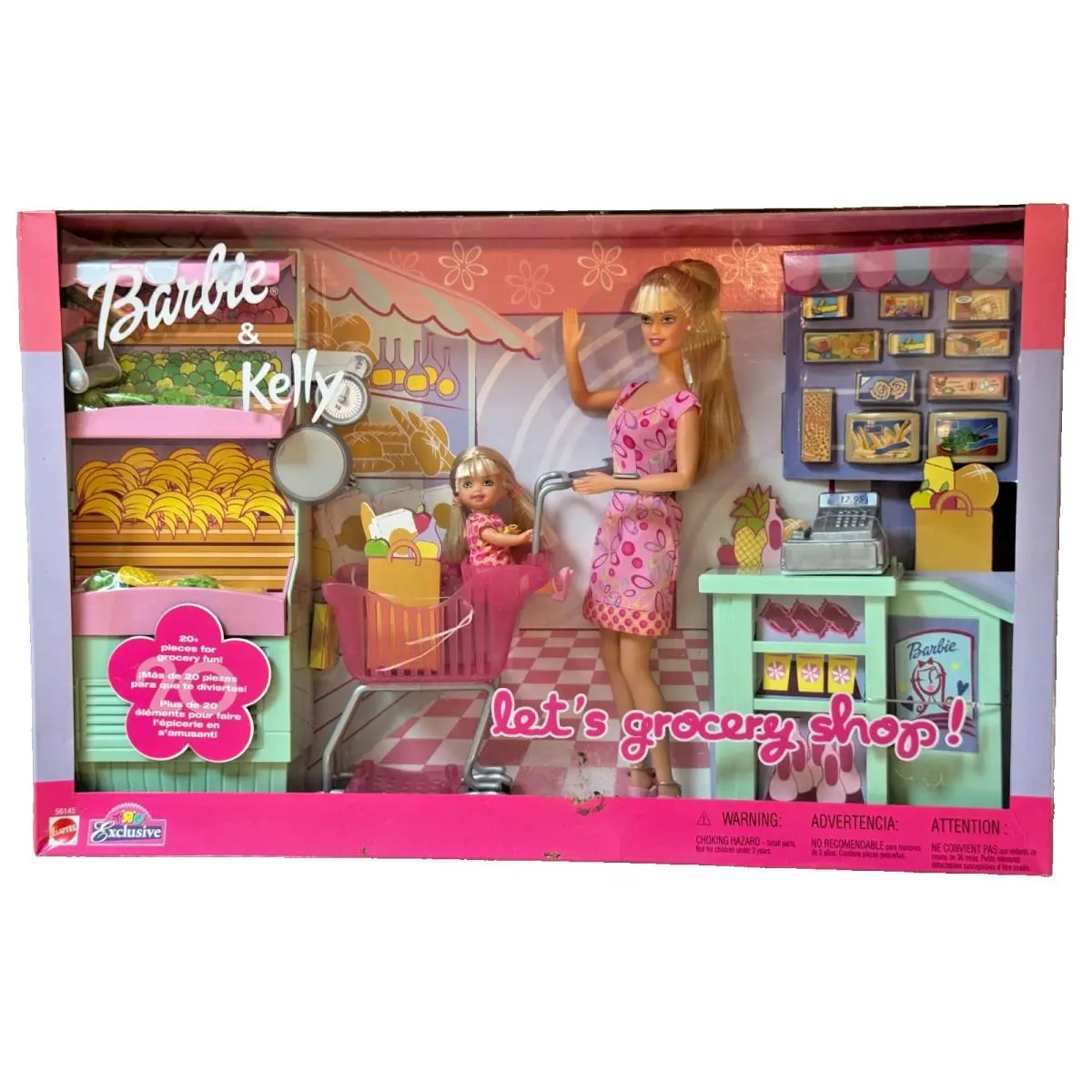 DS Barbie Doll Kelly 2002 Let`s GO Grocery Shopping Store 56145 Toys R US