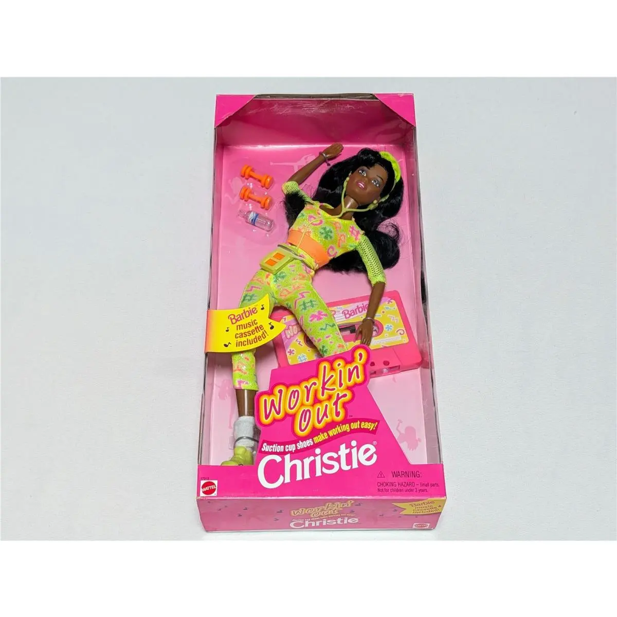 1996 Workin Out Christie Doll Mattel 17319 Vintage Nrfb Barbie Friend