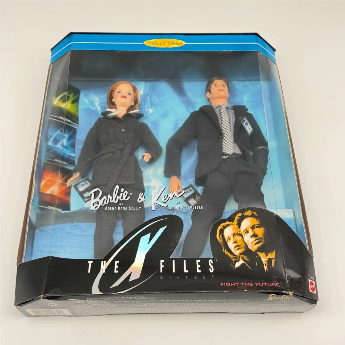 1998 Mattel Barbie Ken as X-files Dana Scully Fox Mulder Gift Set 19830 Nrfb