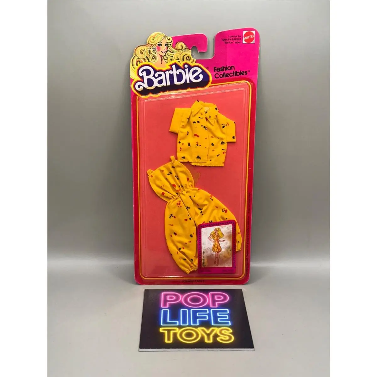 Vintage 1980 Mattel Barbie “fashion Collectibles- Yellow Romper” 3686 Nip
