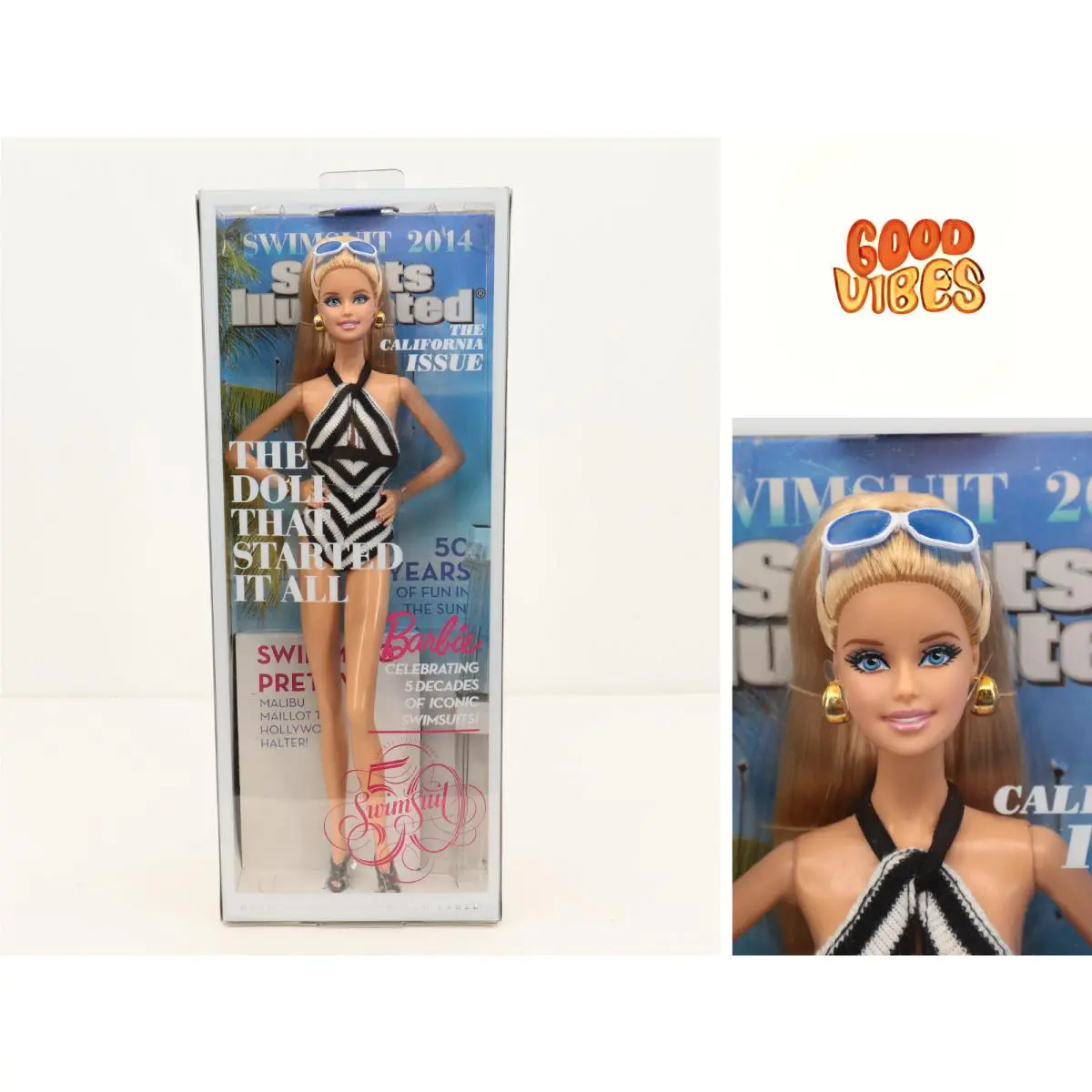 2014 Mattel Barbie Sports Illustrated Swimsuit Black Label BCP84 Nrfb