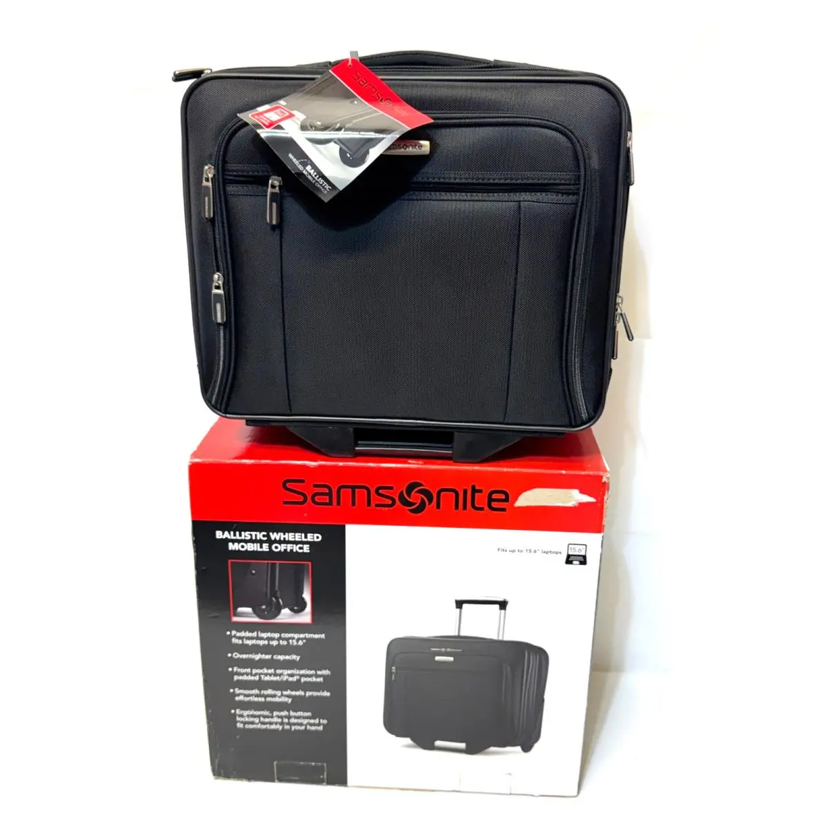 Classic 15.6” Laptop Wheeled Polyester Business Case Black by Samsonite