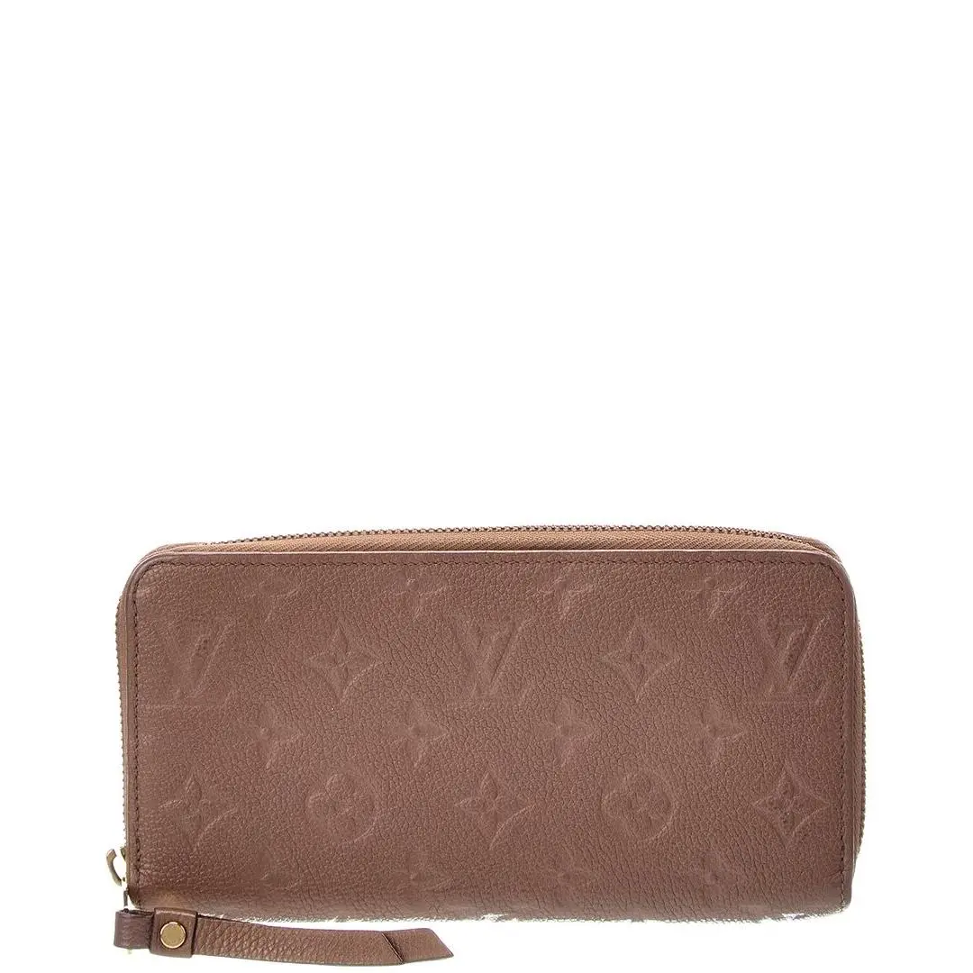 Louis Vuitton Taupe Glace Empreinte Leather Zippy Wallet Pre-loved