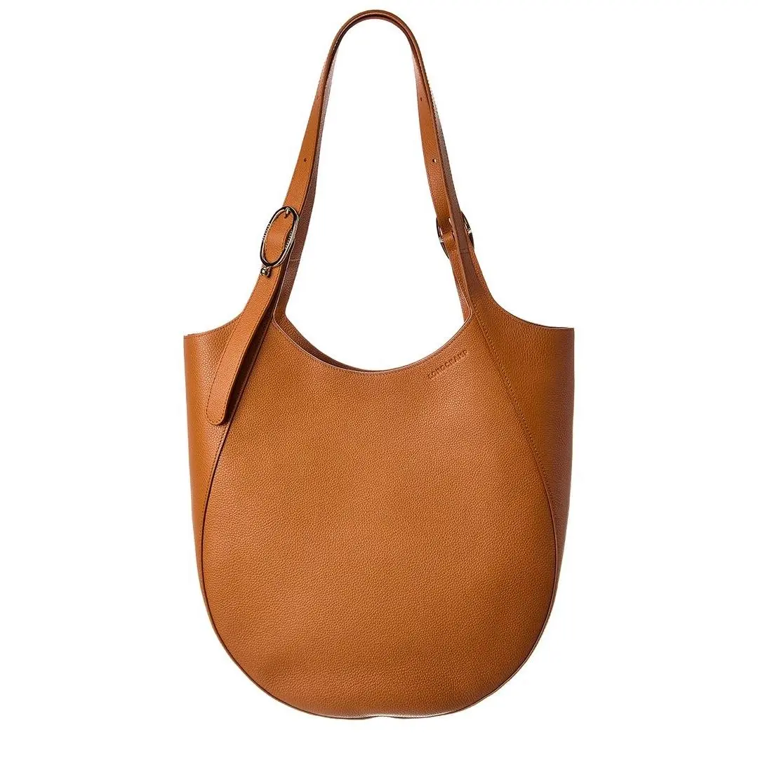 Le Foulonné Extra Large Leather Tote Women`s Brown by Longchamp
