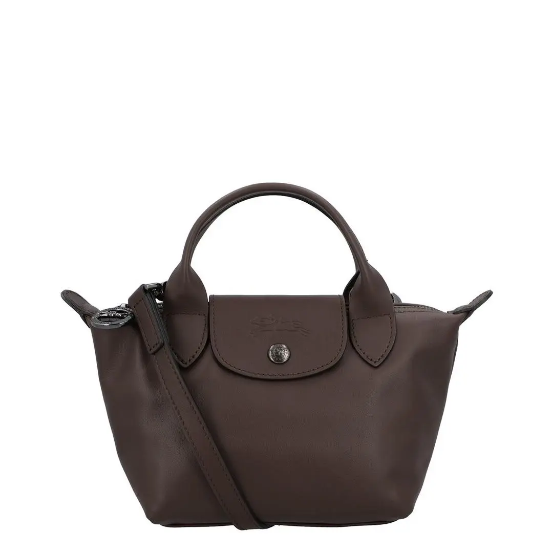 Le Pliage Xtra Xs Leather Handbag Women`s Brown by Longchamp