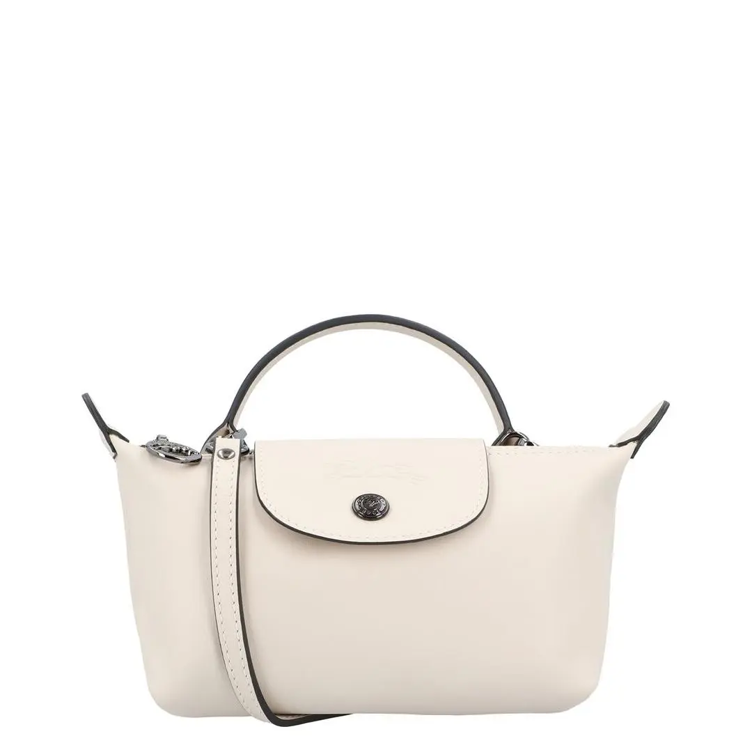 Le Pliage Xtra Xs Leather Pouch Women`s White by Longchamp