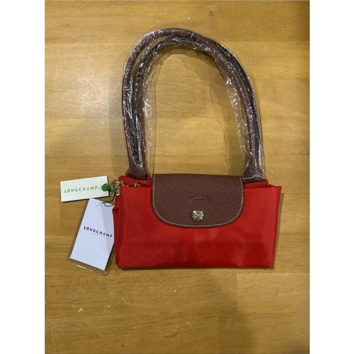 Longchamp Le Pliage Top Handle Handbag Small Tomato Red