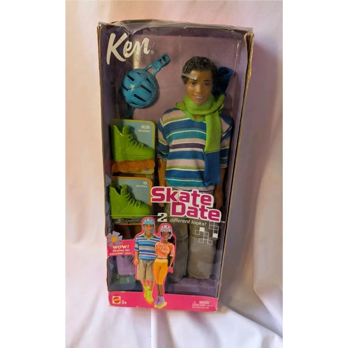 Vintage 2002 Skate Date Ken Mattel African American